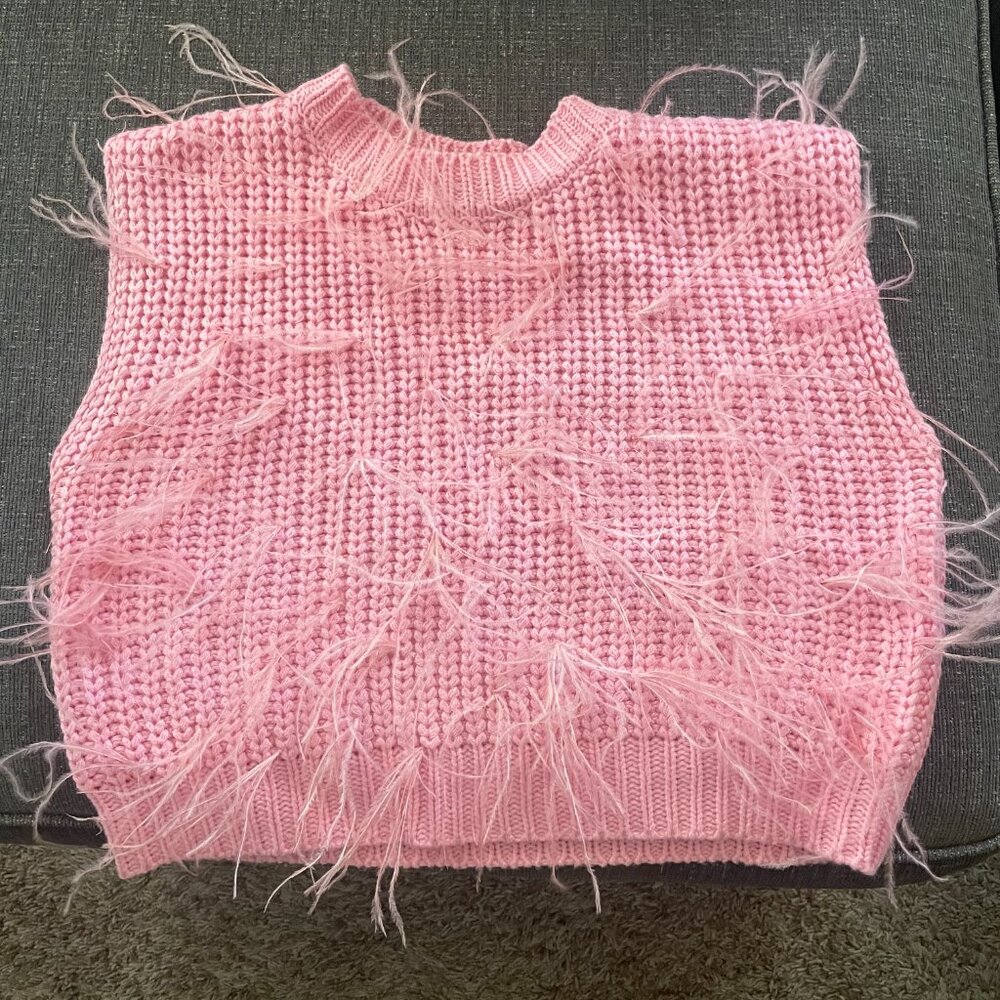 Girly & Pink Feathery Tank Top